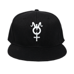 Embroidered Symbol Snapback - Black