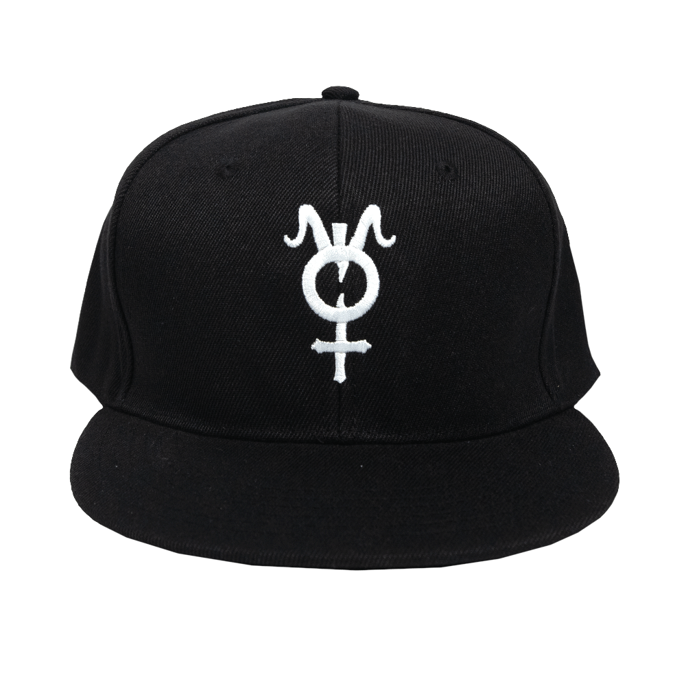 Embroidered Symbol Snapback - Black