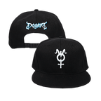 Embroidered Symbol Snapback - Black