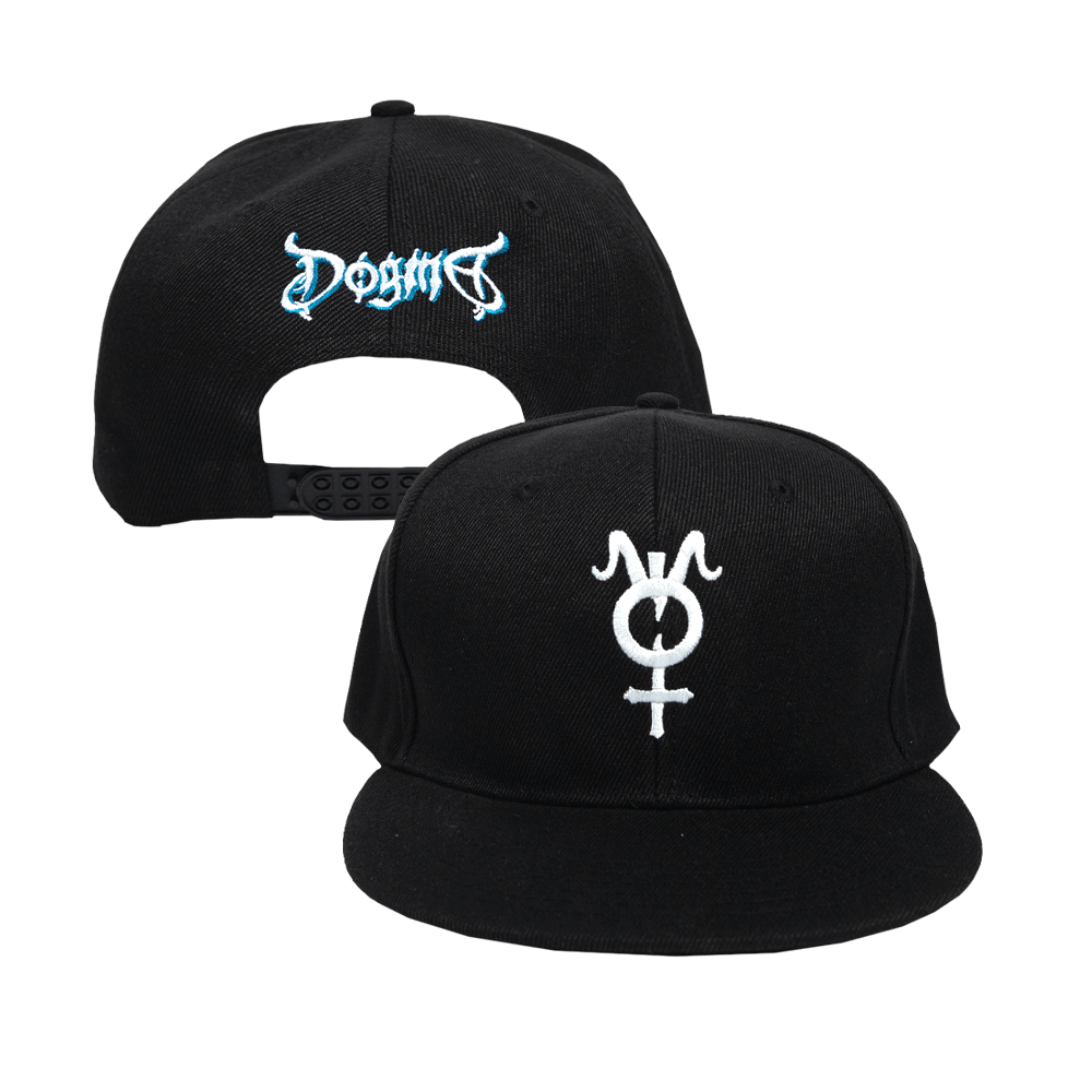 Embroidered Symbol Snapback - Black